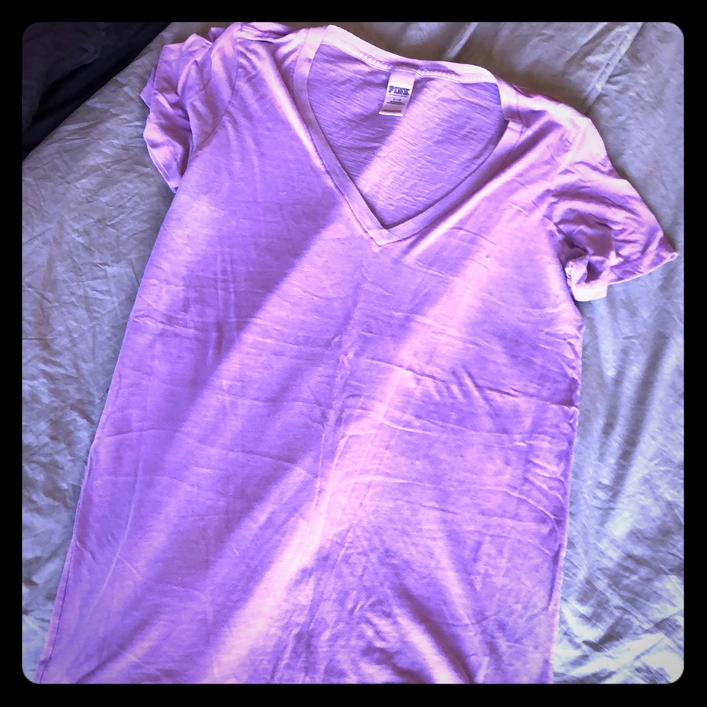 PINK v neck tee